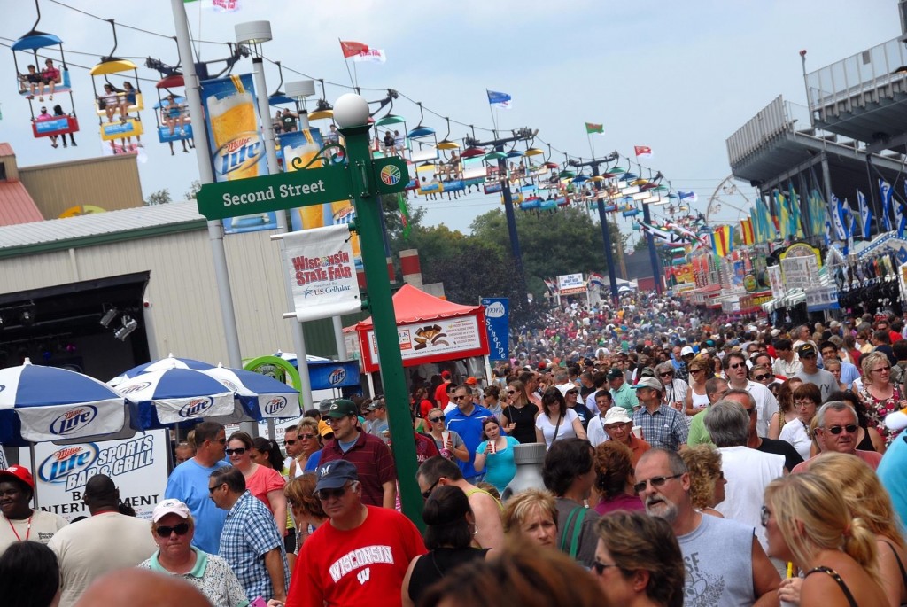 The Wisconsin State Fair in West Allis (Aug. 6-16, 2015) offers carnival rides, good food and a look at the state’s farming prowess.
