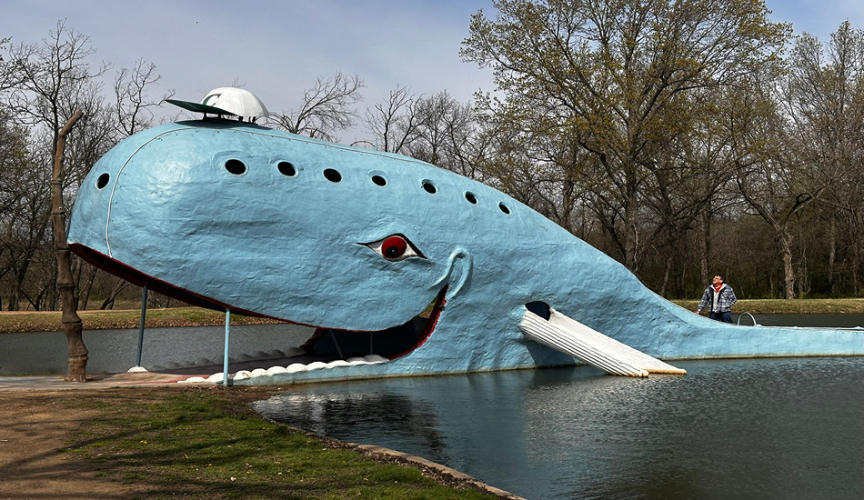 The Blue Whale of Catoosa, a must-see on Oklahoma Route 66. (Photo credit: Oklahoma Tourism & Recreation)