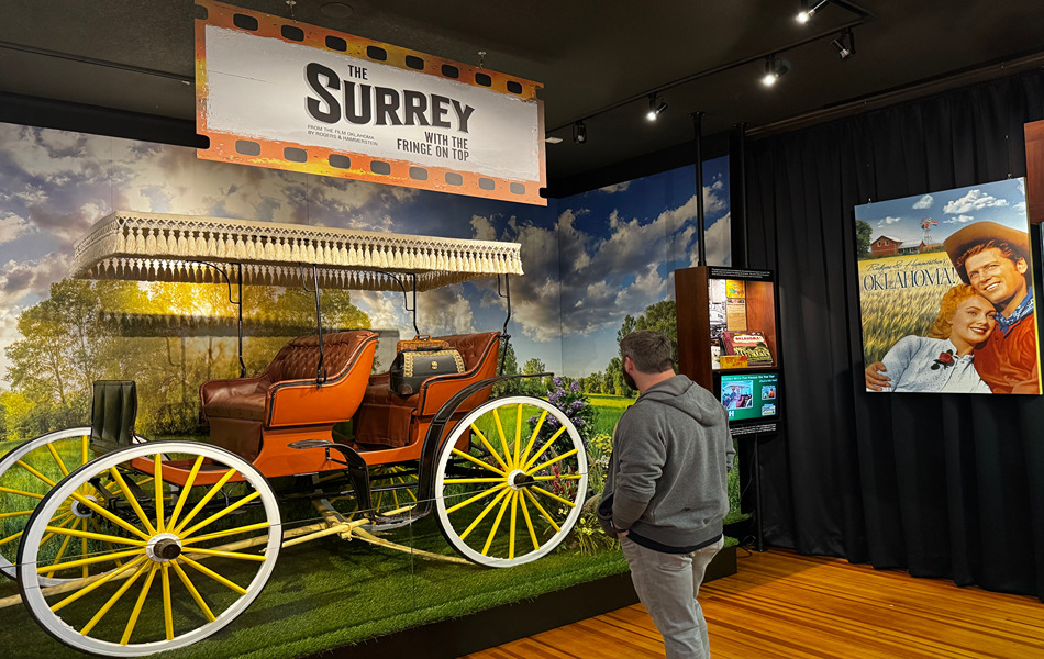 The Claremore Museum of History displays “The Surrey with the Fringe on Top” from the movie version of Rodgers & Hammerstein’s musical Oklahoma! (Randy Mink Photo)