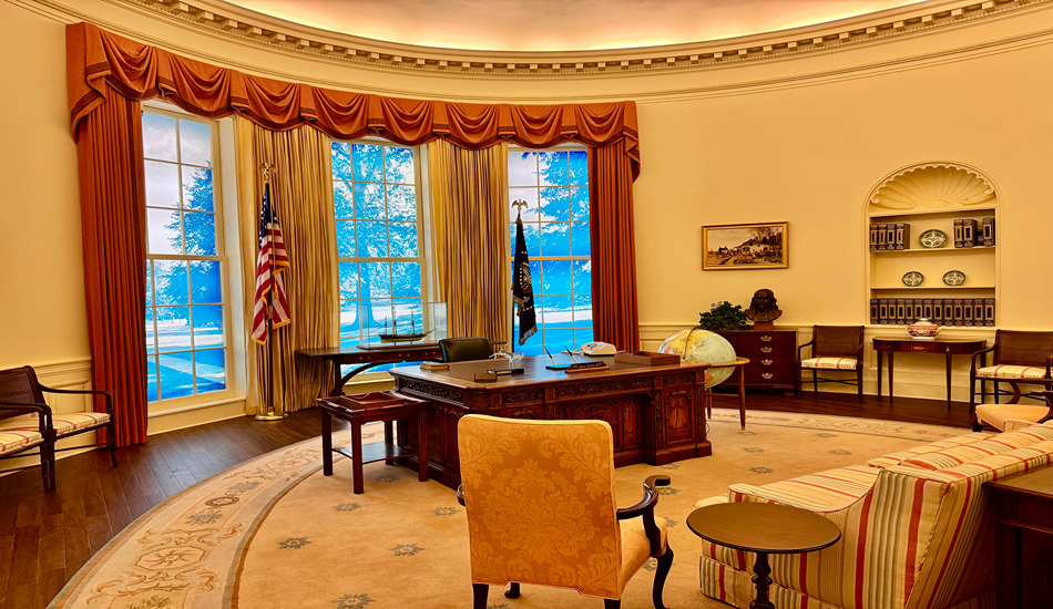 A replica of the White House’s Oval Office is a star attraction at the Jimmy Carter Presidential Library and Museum. (Randy Mink Photo)