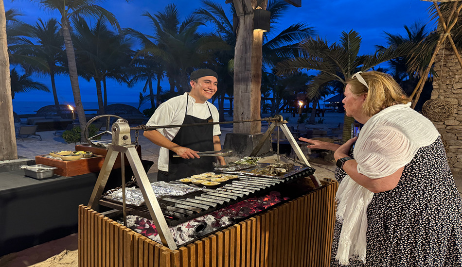 Fronting the beach, Secret Moxche’s Seasoul restaurant specializes in seafood. (Randy Mink Photo)