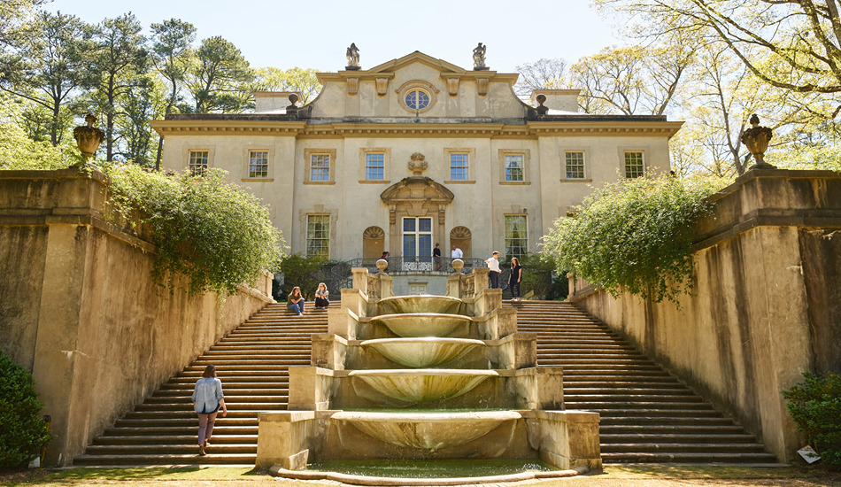 The Swan House resides on the wooded grounds of the Atlanta History Center. (Photo credit: Atlanta History Center)
