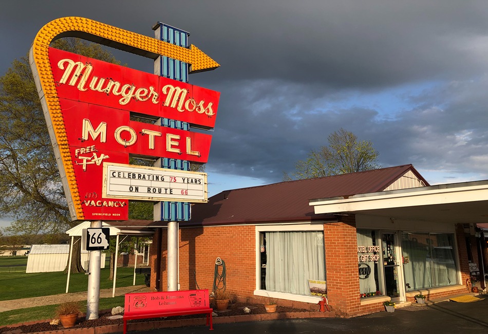 Munger Moss Motel in Lebanon, Missouri can be found on Route 66