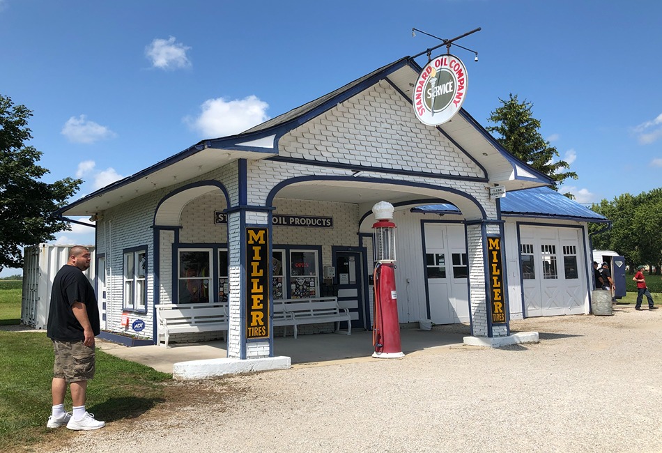 The historic Standard Oil of Illinois Gas Station in Odell, Illinois