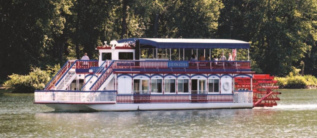 The Hiawatha Paddlewheel Riverboat, a favorite with group tours in Williamsport, plies the Susquehanna River from early May through October.