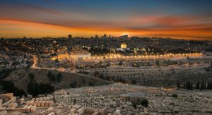 jerusalem city by sunset