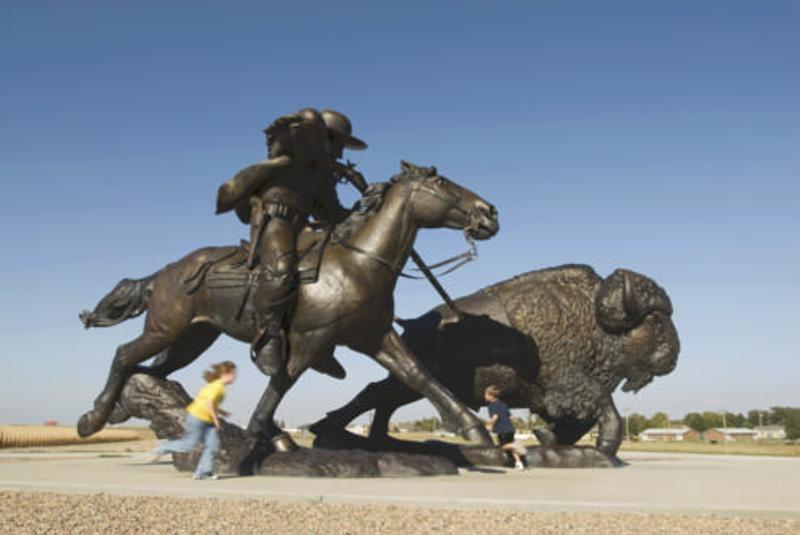 Buffalo Bill bronze sculpture