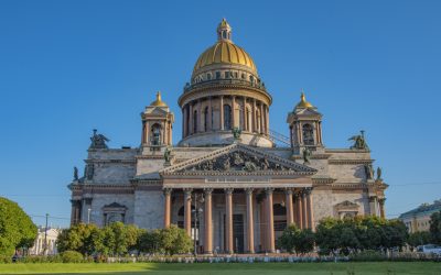 Elegant Cathedrals in St. Petersburg, Russia