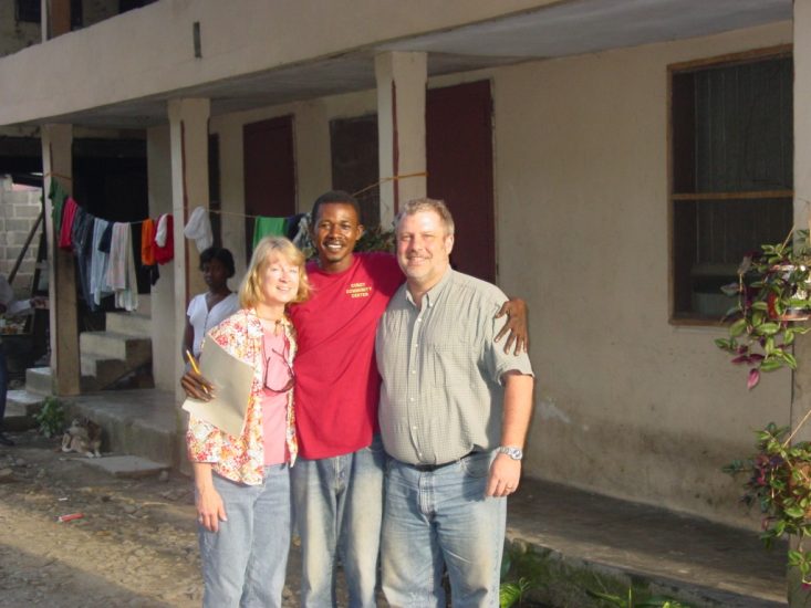 Paul and his wife Lynn learning with Merone, an old friend and Creole interpreter in Haiti Paul Larsen of Ed-Ventures