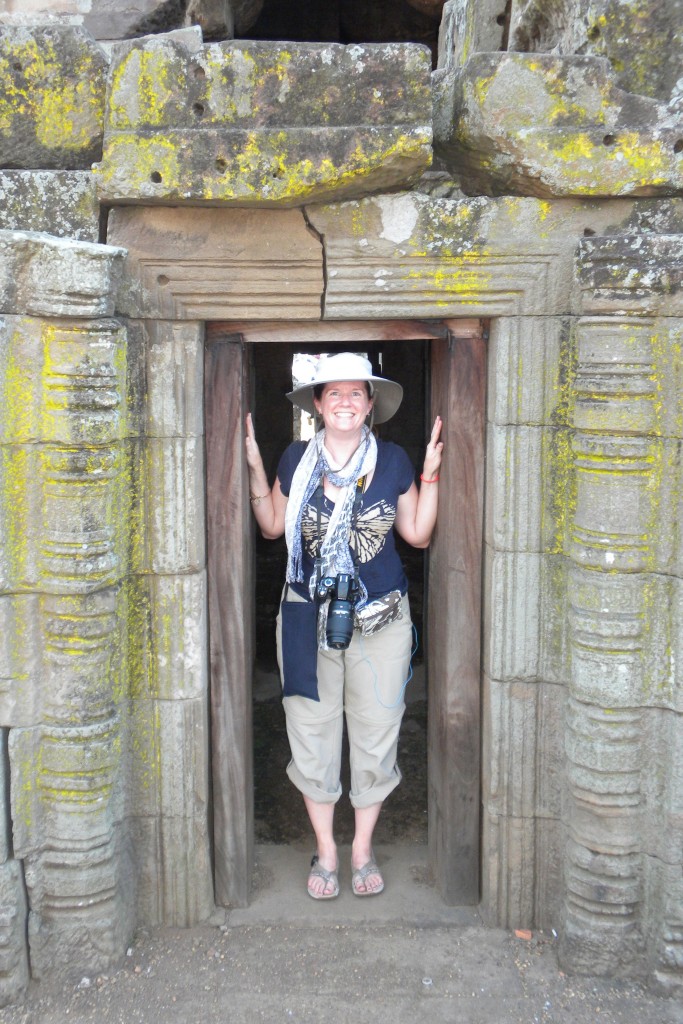 Stephanie Brooks Outside a temple in Cambodia