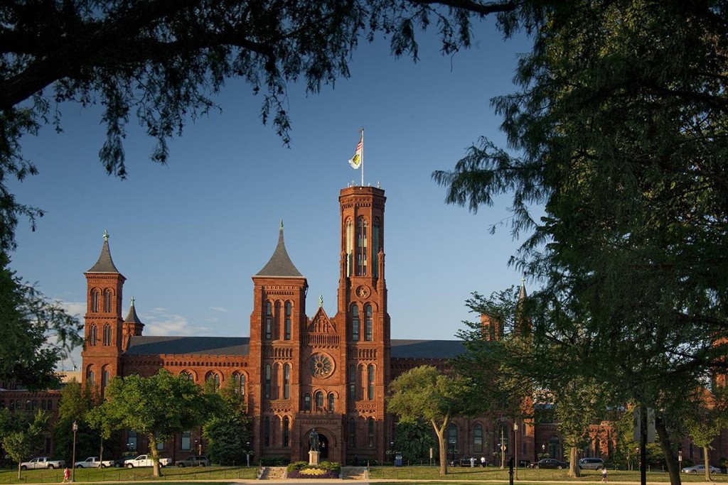 Early morning views of the Smithsonian Castle