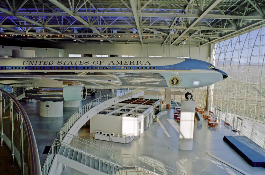 View of the inside of the Air Force One Pavilion at the Reagan Library View of the inside of the Air Force One Pavilion at the Reagan Library