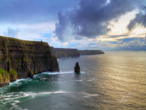 Cliffs of Moher at sunset