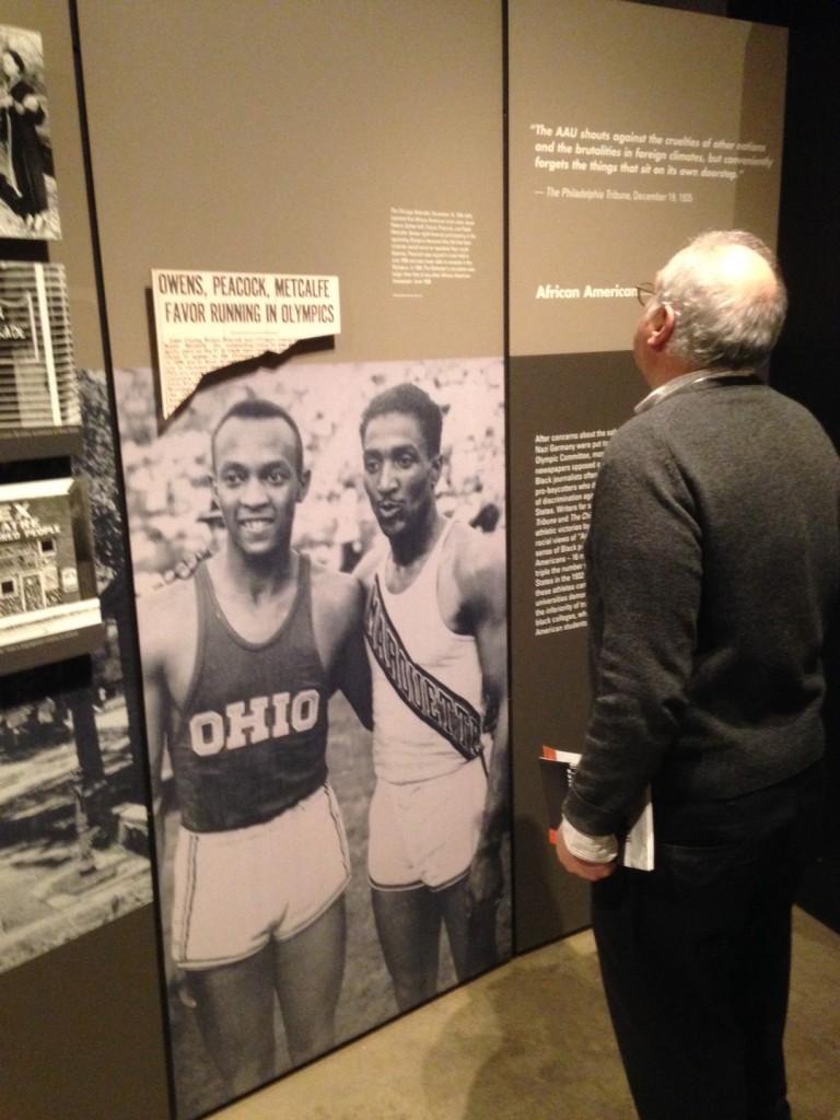 U.S. athletes Jessie Owens and Ralph Metcalfe were stars of the Berlin Olympics. U.S. athletes Jessie Owens and Ralph Metcalfe were stars of the Berlin Olympics.