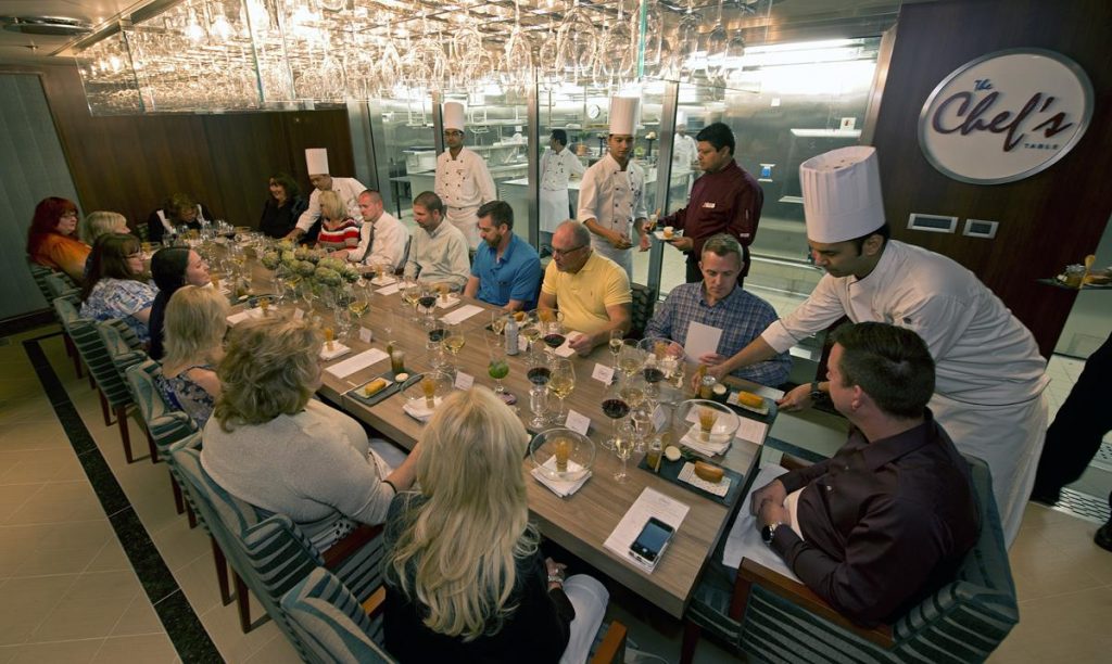 The Chef's Table on the Carnival Vista (photo courtesy of Carnival Cruise Line)