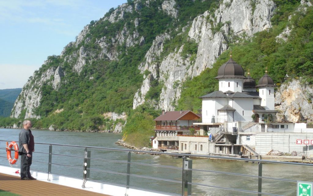 Iron Gates Gorge view from a Danube River cruise