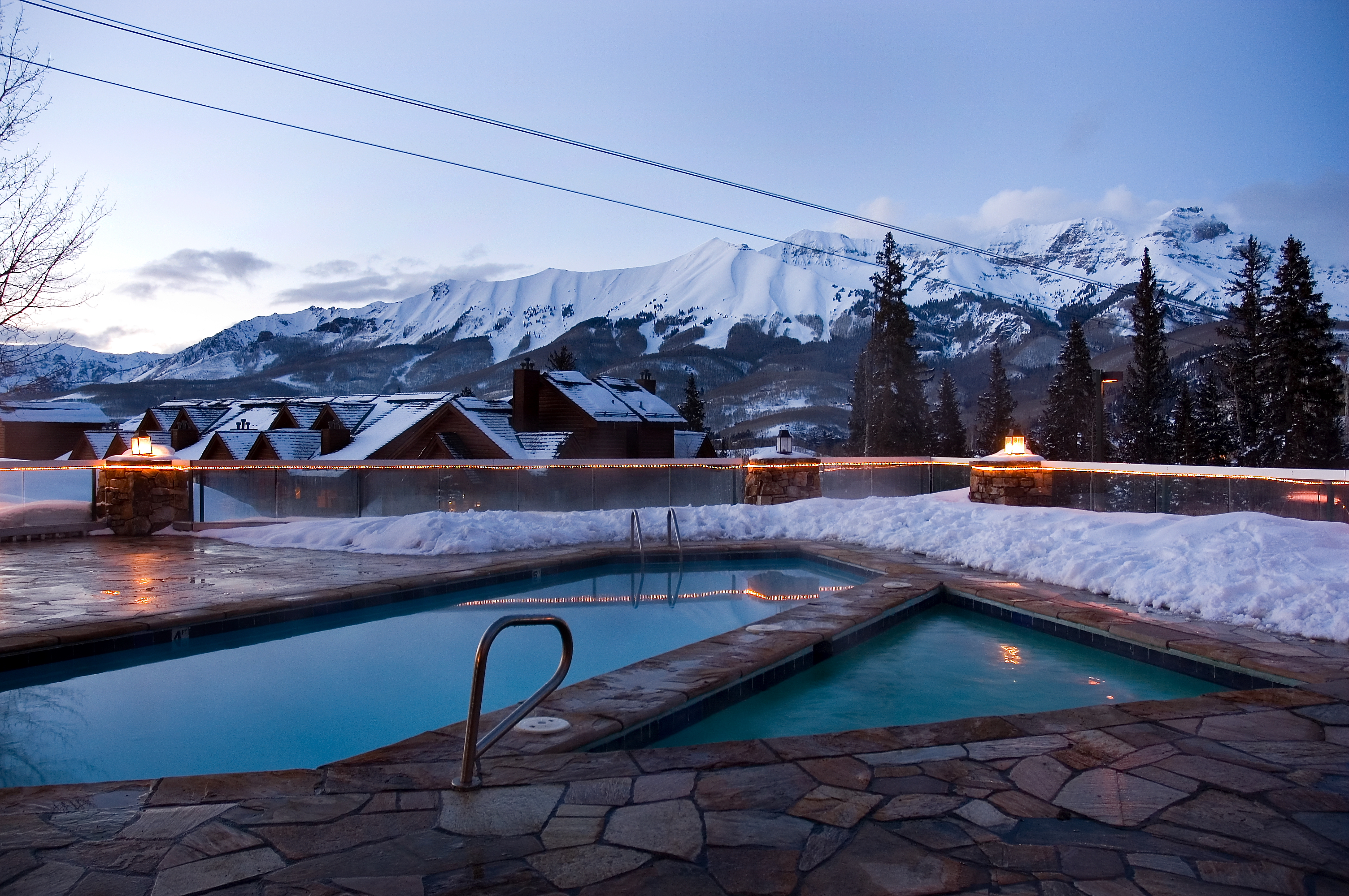 Nighttime pool