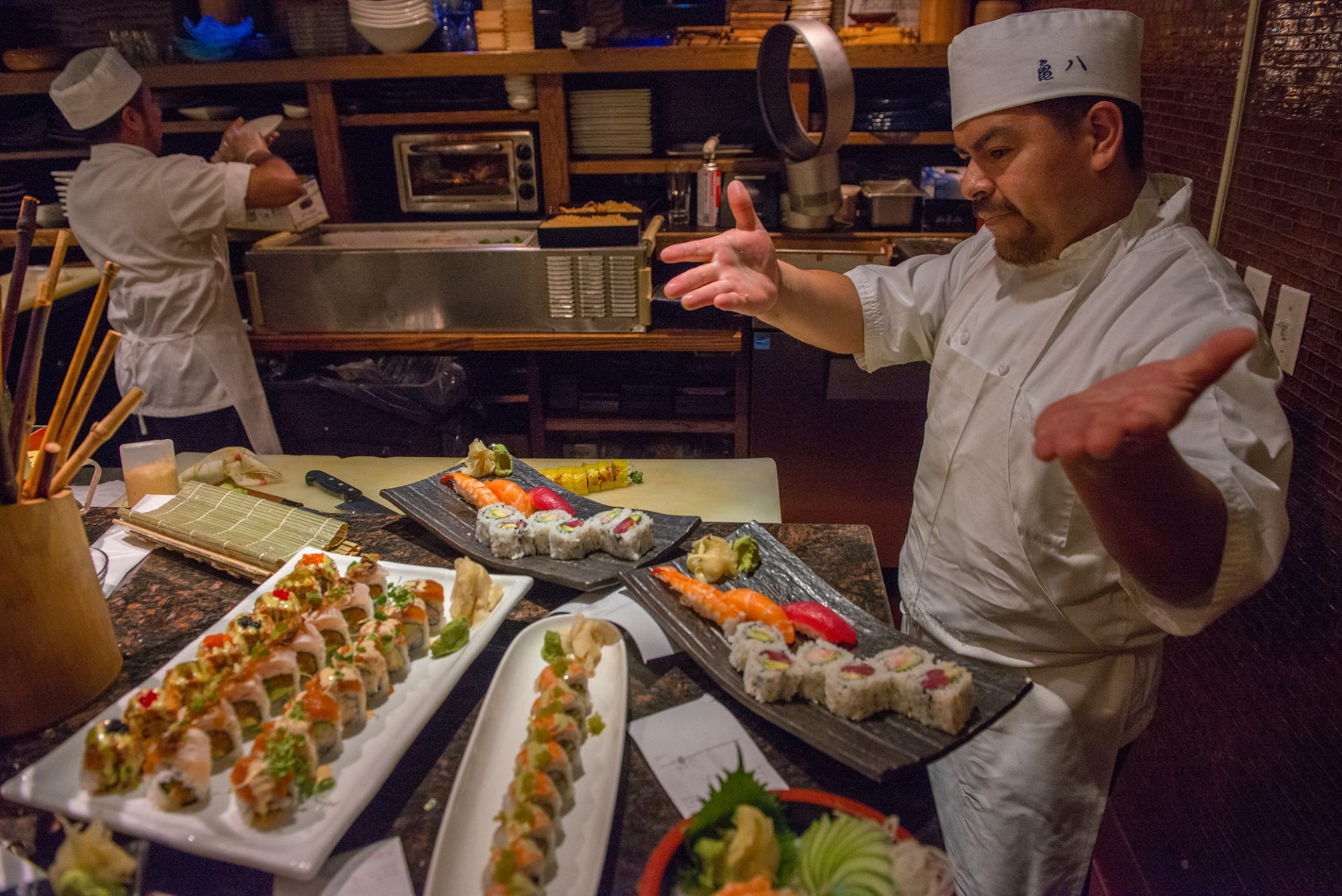Sushi prep on Chicago Food Tours