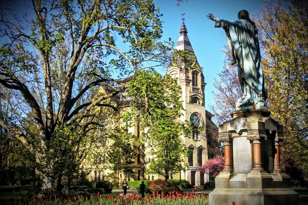 Notre Dame is one of the most well-known shrines in Indiana