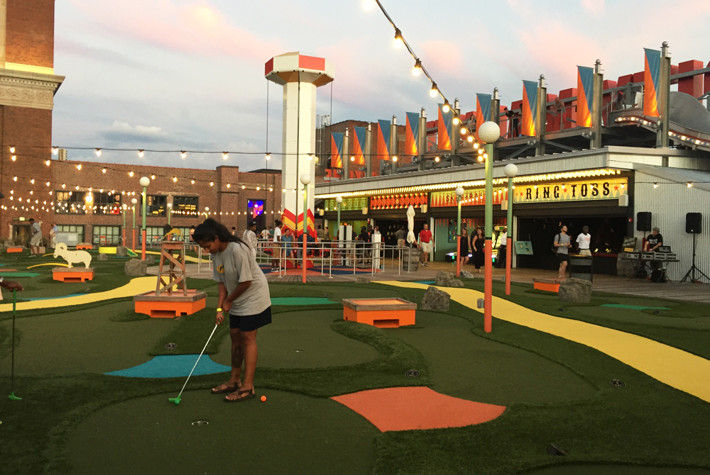 Rooftop mini golf at Ponce City Market