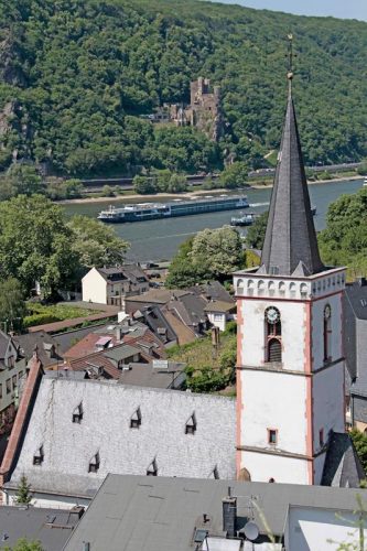 Assmannshausen Northwest of Rudesheim on the Rhine in Germany.