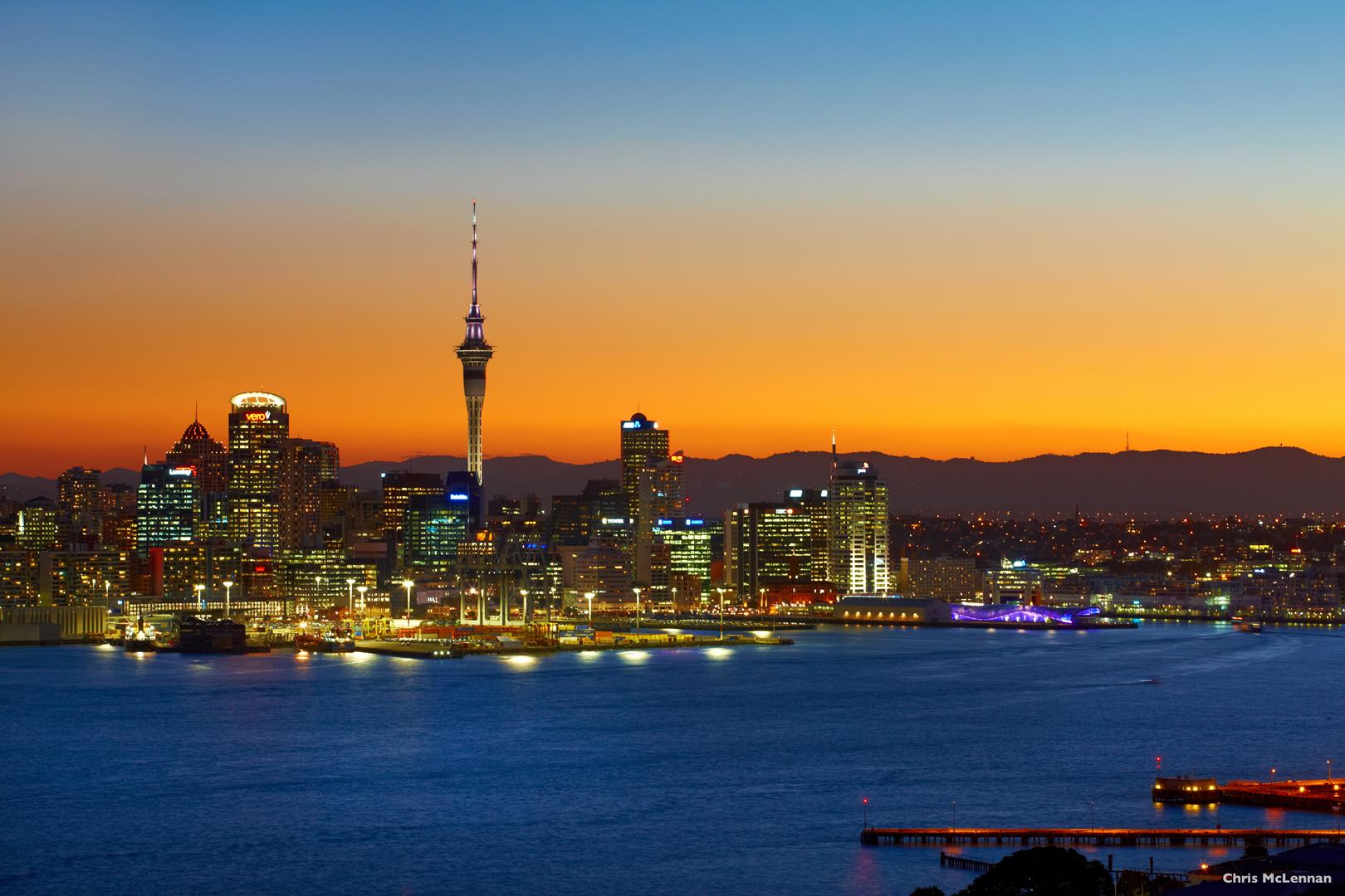 As the sun sets over the Waitakere Ranges and the Sky Tower pierces the evening glow, the promise of fun and food fills the air in Auckland, New Zealand’s largest city