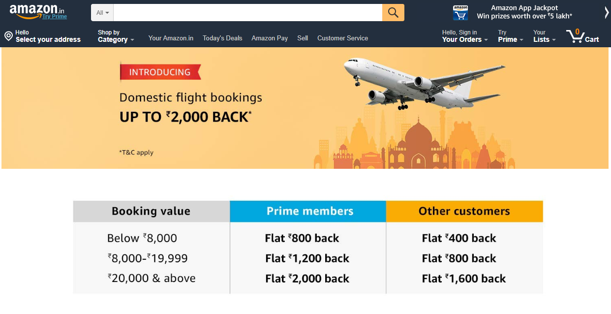 Amazon Launches Flight Bookings in India in a Superapp Strategy