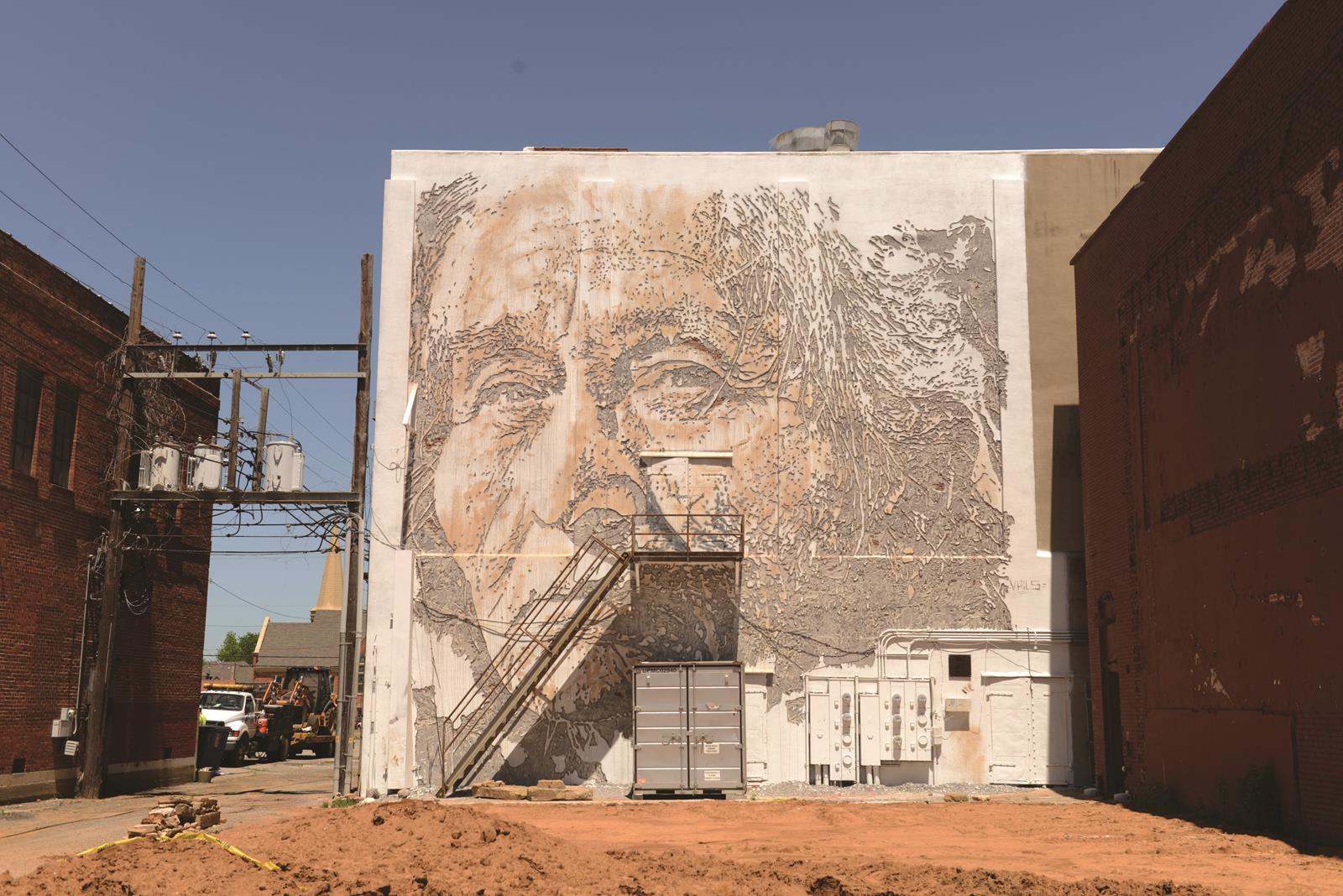 Native American Cherokee mural in Arkansas