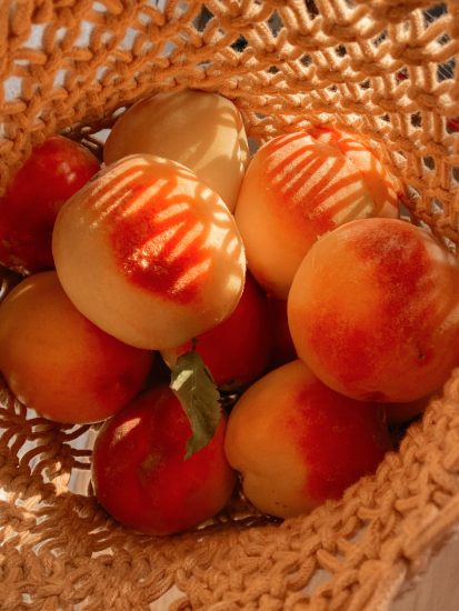 Basket of peaches