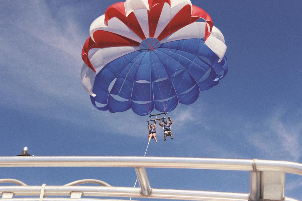 outdoor adventure with parasailing