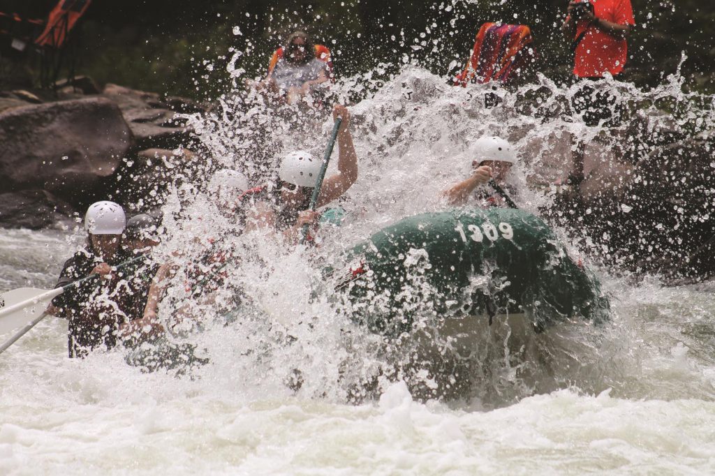 outdoor adventure with white water rafting