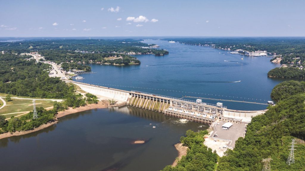 Bagnell Dam at Lake of the Ozarks in Central Missouri