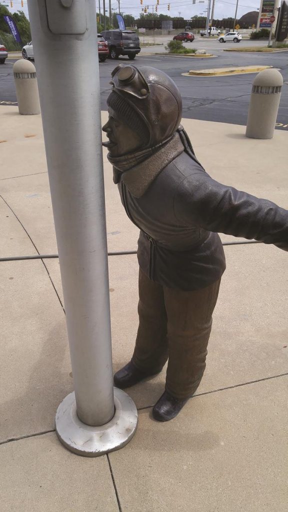 Among famed Indiana roadside attractions is this statue depicting a classic scene from the movie A Christmas Story