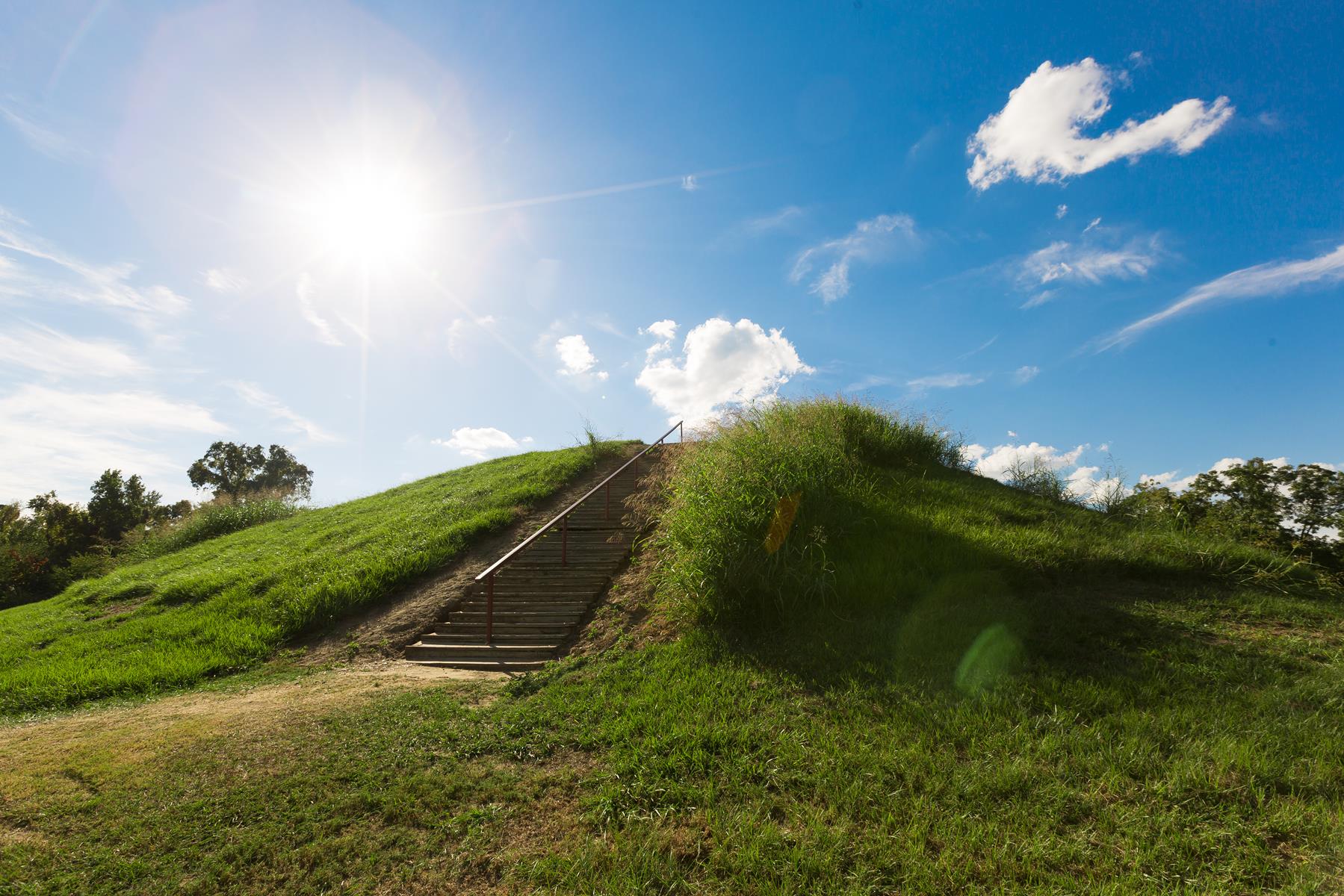 The Emerald Mound Site, also known as the Sellerstown site, is a Plaquemine culture Mississippian period archaeological site located on the Natchez Trace Parkway near Stanton, Mississippi, United States