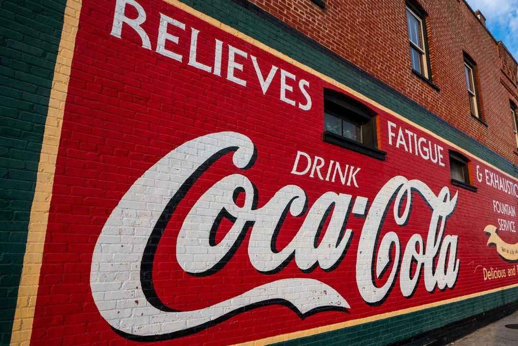 The Coca-Cola mural in downtown Hendersonville