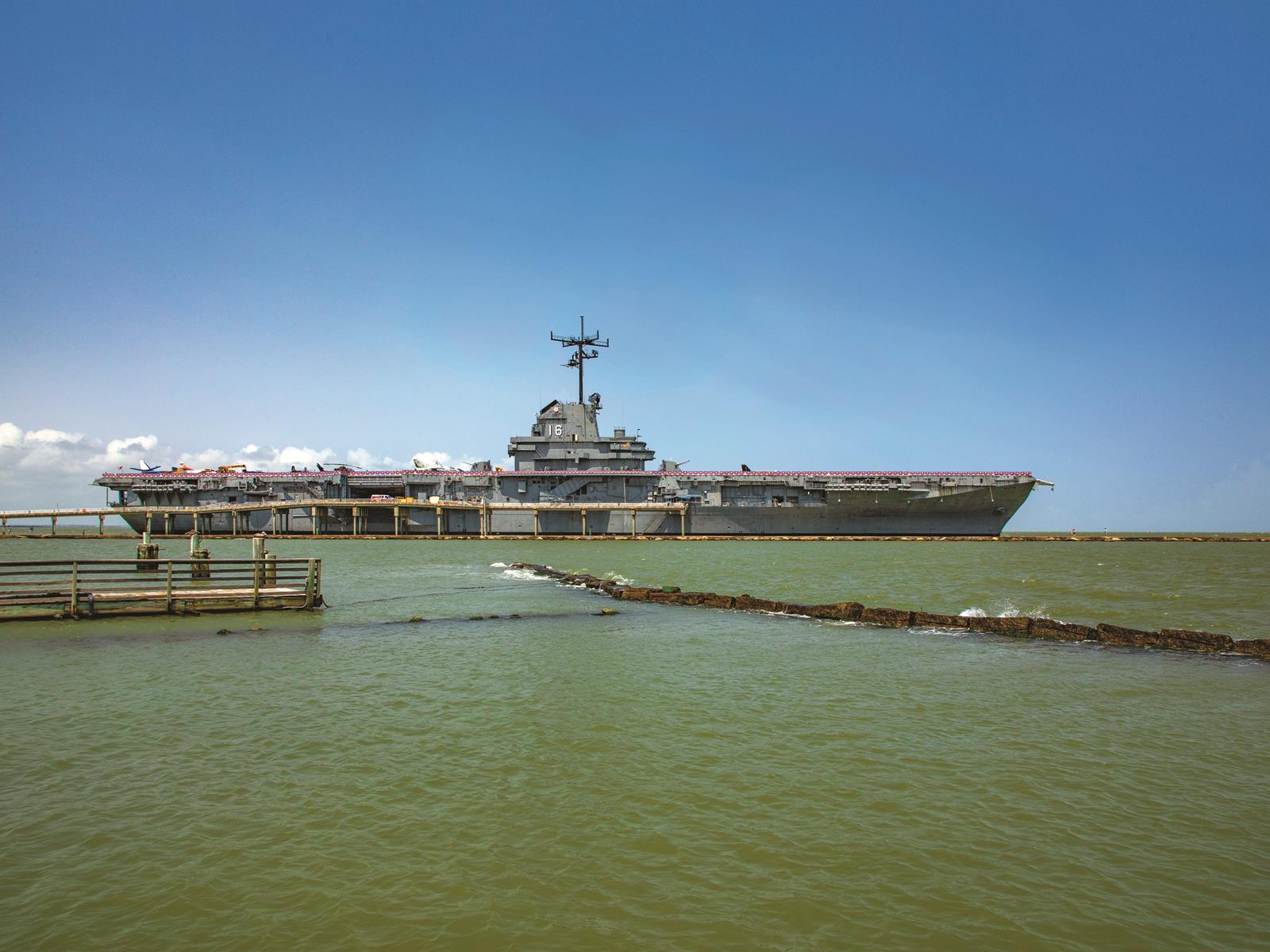 Much of the movie Pearl Harbor was filmed at the USS Lexington Museum on the Bay in Corpus Christi.