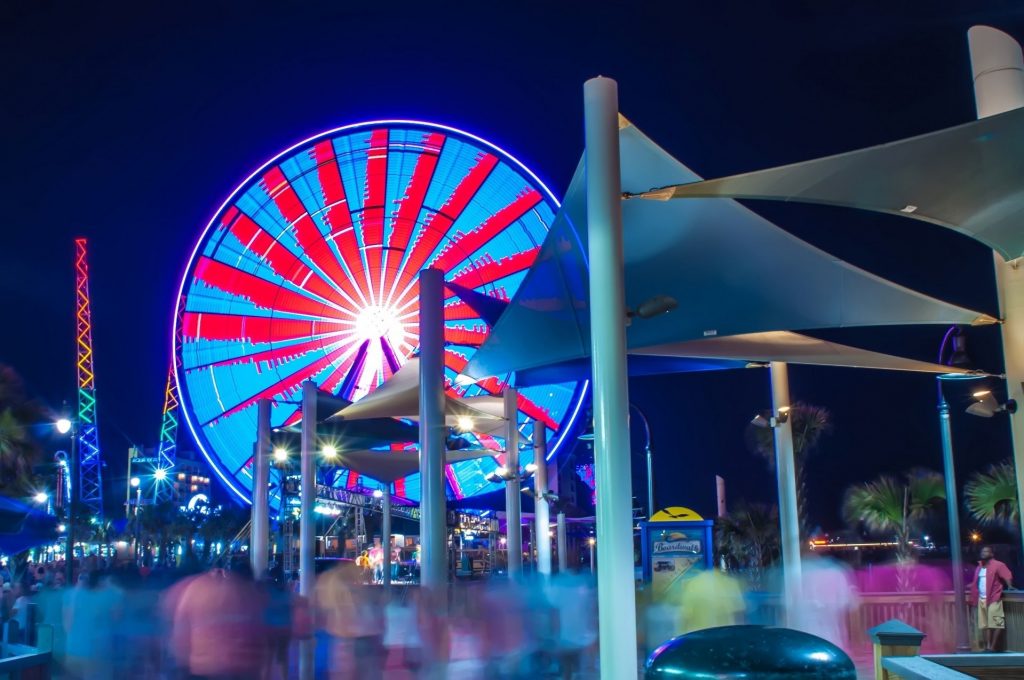 Myrtle Beach Boardwalk at Night