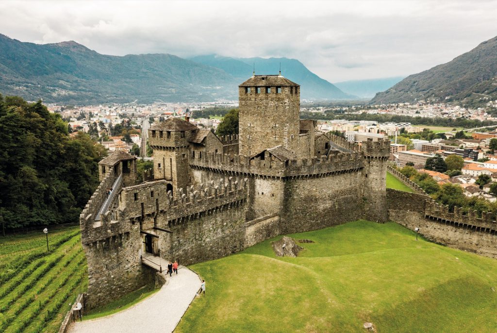 Sasso Corbaro is one of three ancient castles worth a visit in Bellinzona. Switzerland Tourism/Nicola Fuerer
