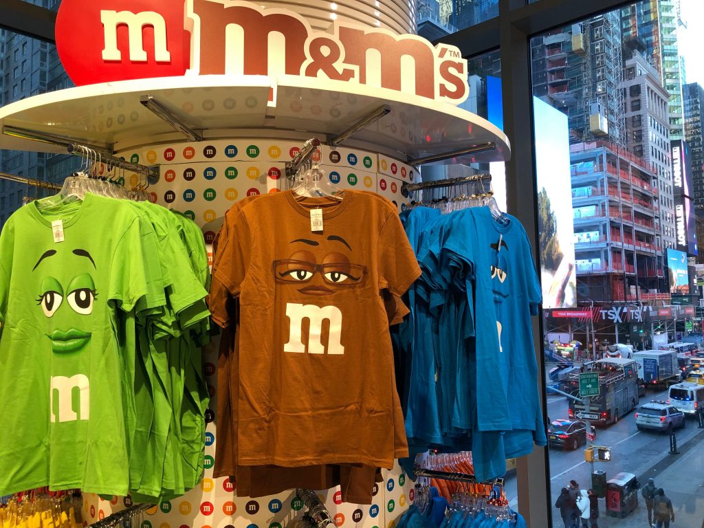 M&M’s World New York is a prime spot for souvenir shoppers in Times Square.