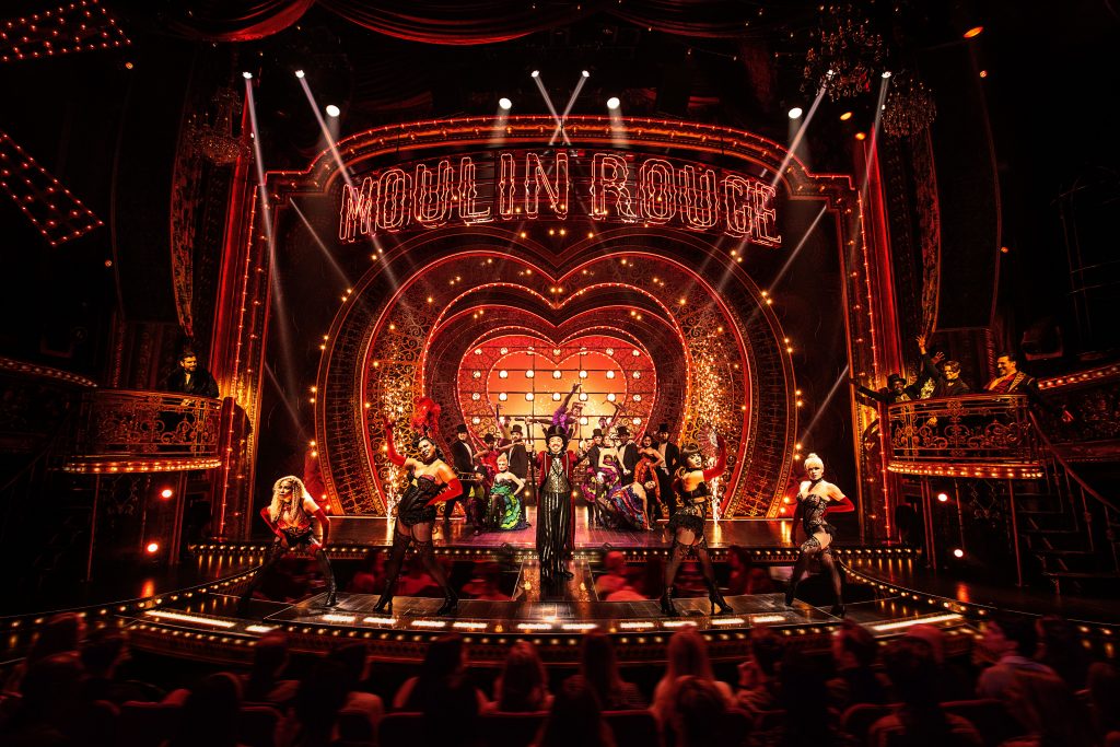 Caption: On Broadway, Moulin Rouge! The Musical is wowing audiences at the Al Hirschfeld Theatre.