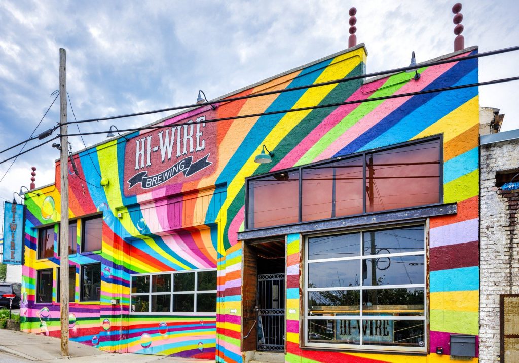 The South Slope neighborhood is known for its beer and its murals. (Photo credit: ExploreAsheville .com)