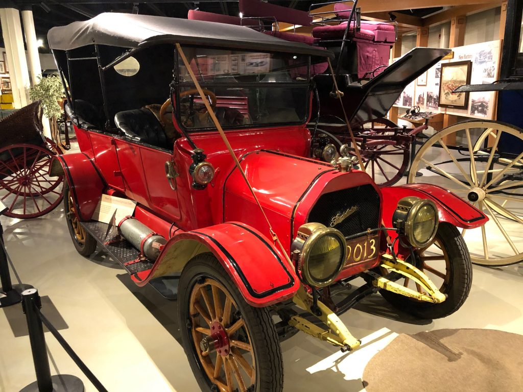 Studebaker introduced its first six-cylinder engine in the 1913 E6 Touring car, one of many vintage vehicles on display at the Studebaker National Museum in South Bend, Indiana. (Randy Mink Photo)