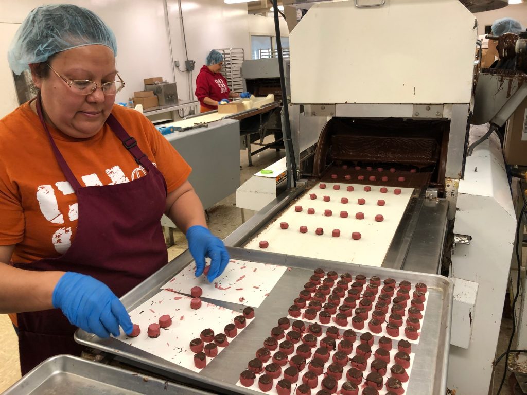 Factory tours take visitors behind the scenes at the South Bend Chocolate Company. (Randy Mink Photo)
