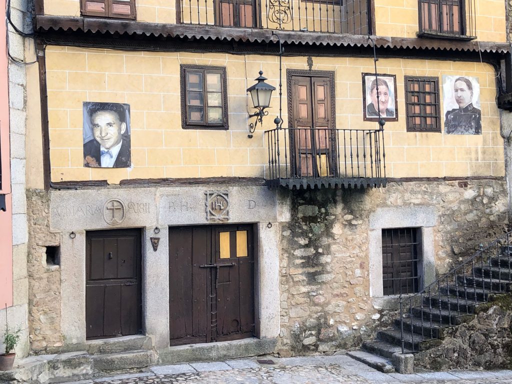 Portraits of residents painted by a local artist decorate the homes in Mogarraz, a small village on the Sierra Francia Wine Route in western Spain. (Randy Mink Photo)