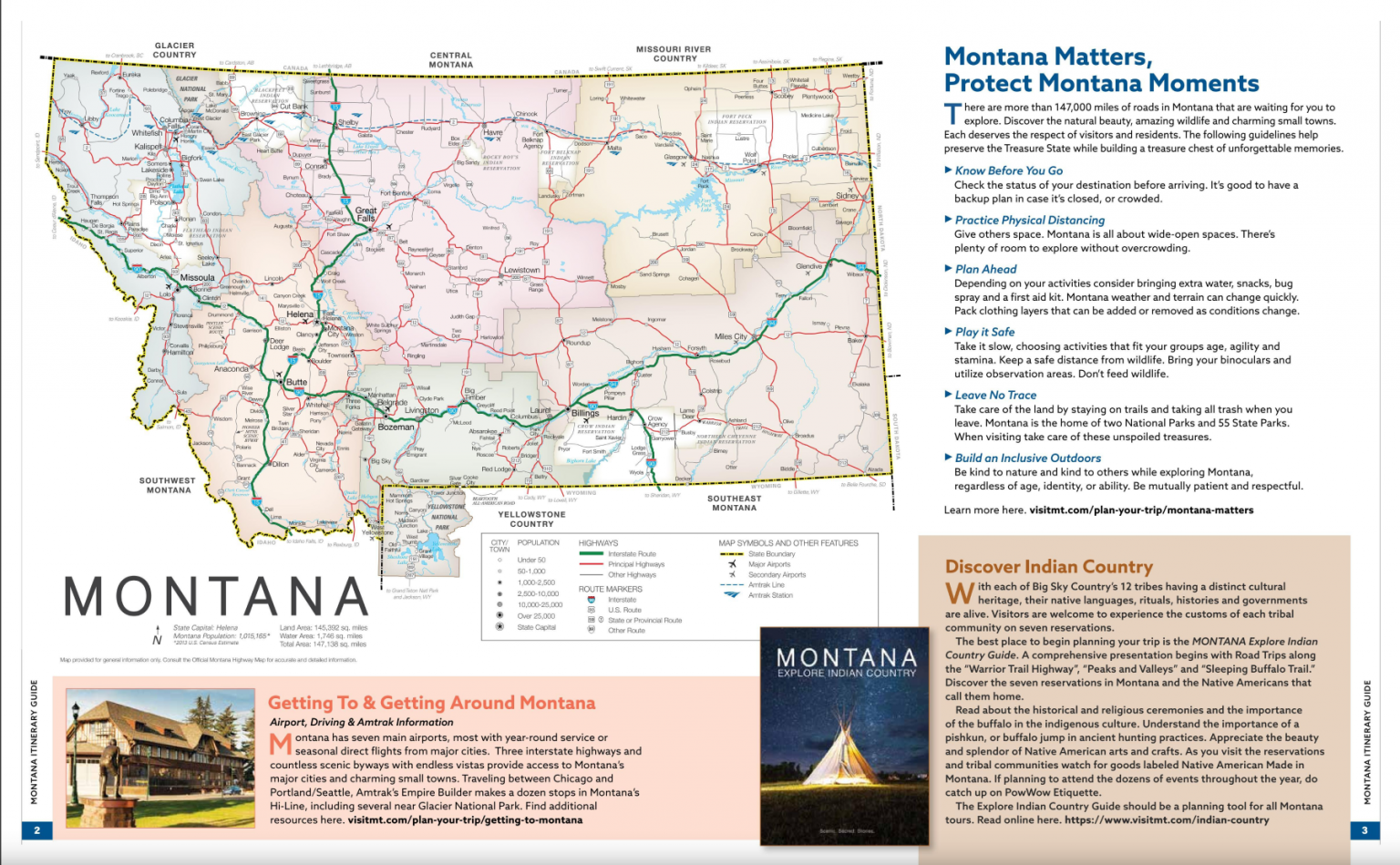 montana travel guide and map