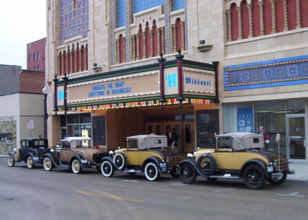 The Missouri Theatre in St. Joseph opened in June of 1927 as a picture house, charging twenty-five cents for admission. Recent renovations have restored its glory.