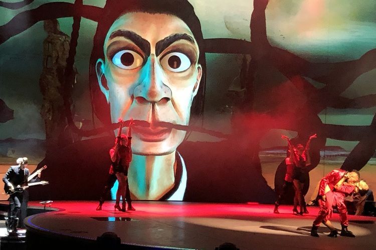 The cruise ship Theatre’s dazzling musical production “Arte” is themed around the work of famous artists, including Salvador Dali. (Randy Mink Photo)