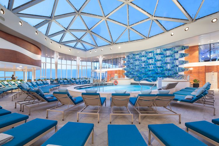 The Solarium is the cruise ship’s indoor pool for persons 16 and older. (Celebrity Cruises Photo)