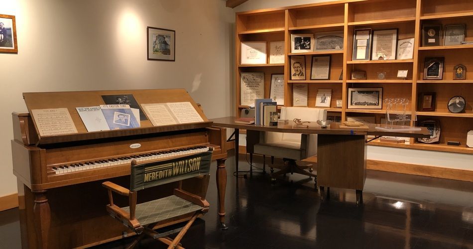 The famous composer’s studio, transplanted from southern California, is on exhibit at the Meredith Willson Museum in Mason City. (Randy Mink Photo)