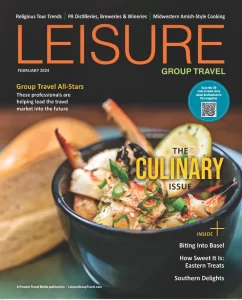 2024 February Leisure Group Travel magazine cover